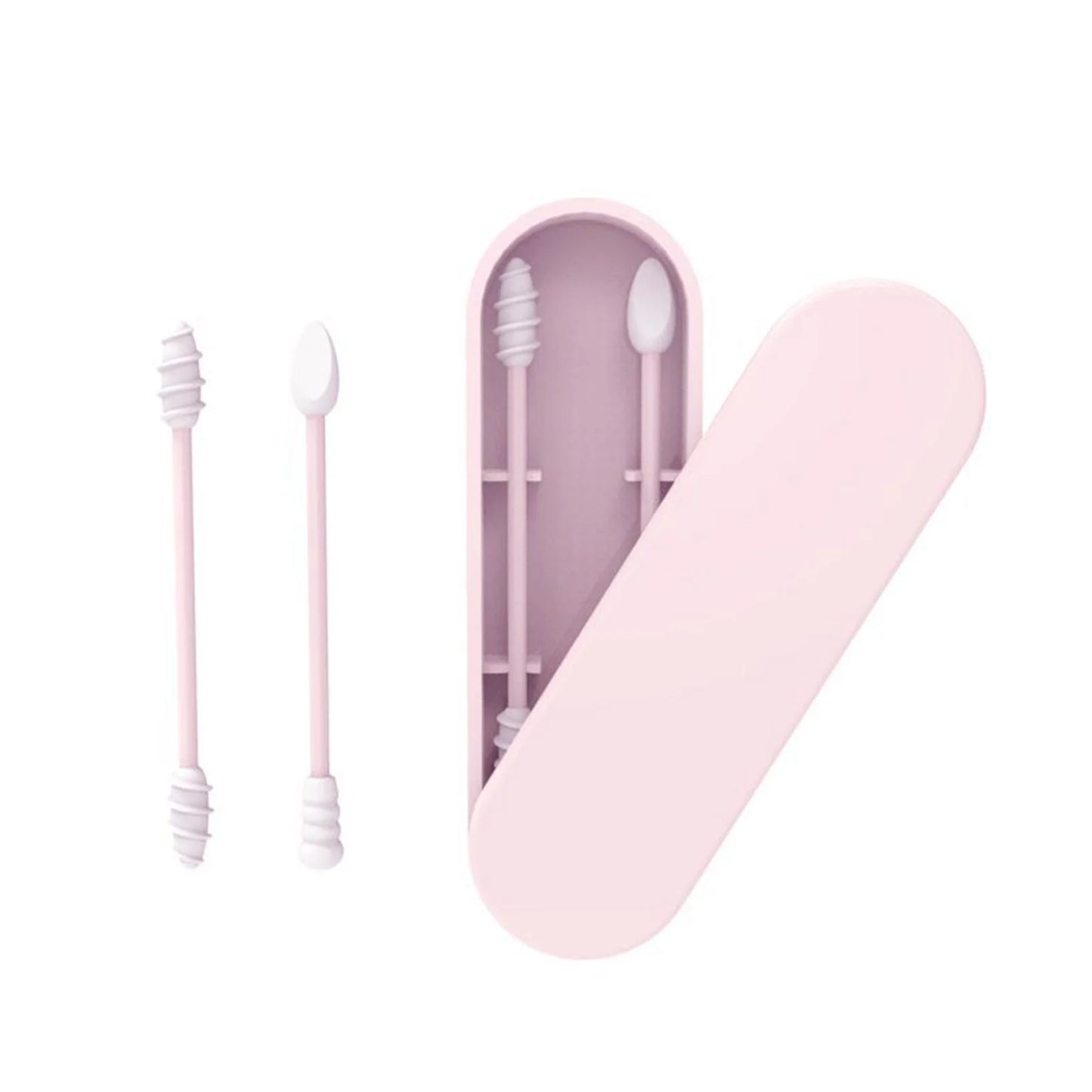 Ear Spoon,Reusable Portable Cleanable Q-Tip Friction Cotton Swabs Stick Reusable Portable Cleanable Ear Swabs Ear Makeup Cotton Swabs Cleanable Ear Q-Tip Ear Makeup 2Pcs Ear Q-Tip Friction