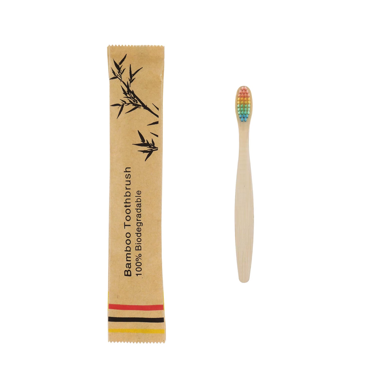 20Pcs Children'S Colorful Toothbrush Natural Bamboo Tooth Brush Set Soft Bristle Charcoal Teeth Eco Bamboo Toothbrushes Dental O