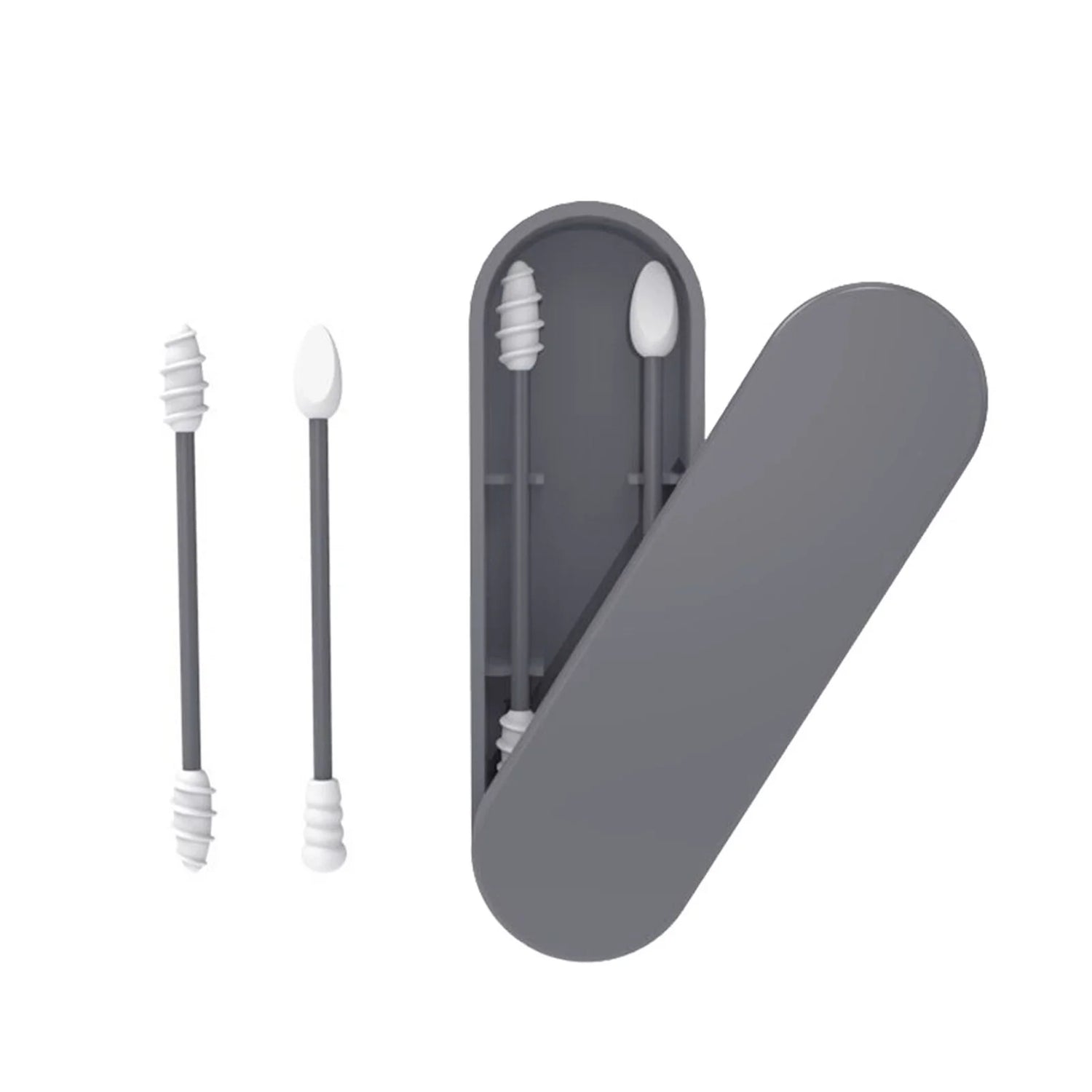 Ear Spoon,Reusable Portable Cleanable Q-Tip Friction Cotton Swabs Stick Reusable Portable Cleanable Ear Swabs Ear Makeup Cotton Swabs Cleanable Ear Q-Tip Ear Makeup 2Pcs Ear Q-Tip Friction