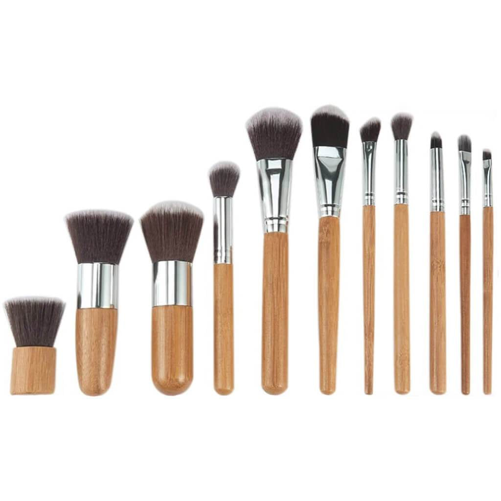 Bamboo Handle Makeup Brush Bamboo Pole Makeup Brushes Suit Bamboo Pole with Sack Top Quality